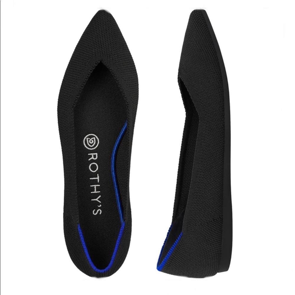 ROTHY’S Black Pointed Flats
